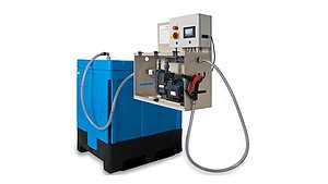 Pumpenset Safetec von Flux zur Entleerung gekapselter IBCs und Fässer