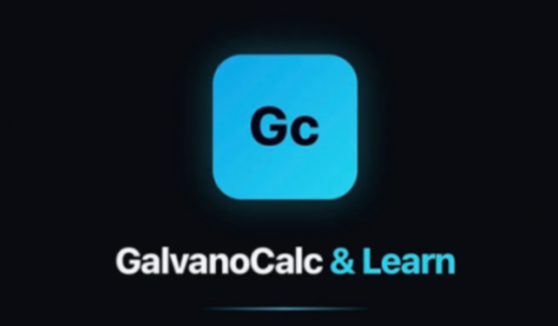 Screenshot oder Motiv zur Web-App Galvanocalc & Learn für die Galvano- und Oberflächentechnik