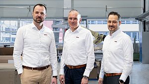 Das Führungsteam der ASIS GmbH (v.l.n.r.:) Alexander Schmunk (CSO), Hans-Jürgen Multhammer (CEO) und Maximilian Heger (CFO)