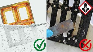 Lackierrahmen auf Wasserbasis entlacken (Bild: Zestron) 