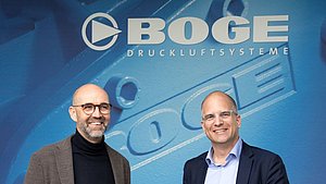 Dr. Sebastian Göbel, Technischer Geschäftsführer (re), GF Olaf Hoppe (li), Boge