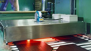 Trocknung durch Infrarot-Strahler Heraeus Noblelight