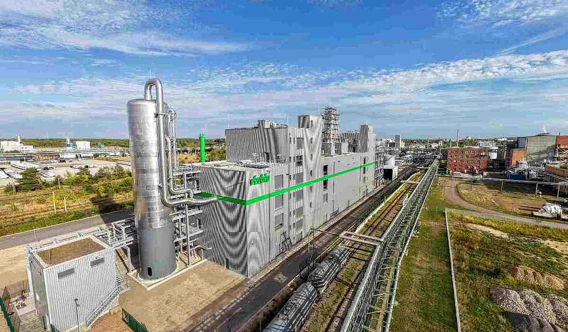 Produktionsanlage von Verbio im Chemiepark Bitterfeld-Wolfen für biobasierte Chemikalien