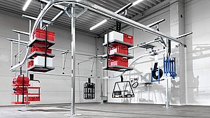 Torwegge Hangebahn-Förderanlage