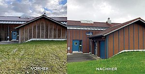 Renovierte Holzfassade mit Cetol von Sikkens
