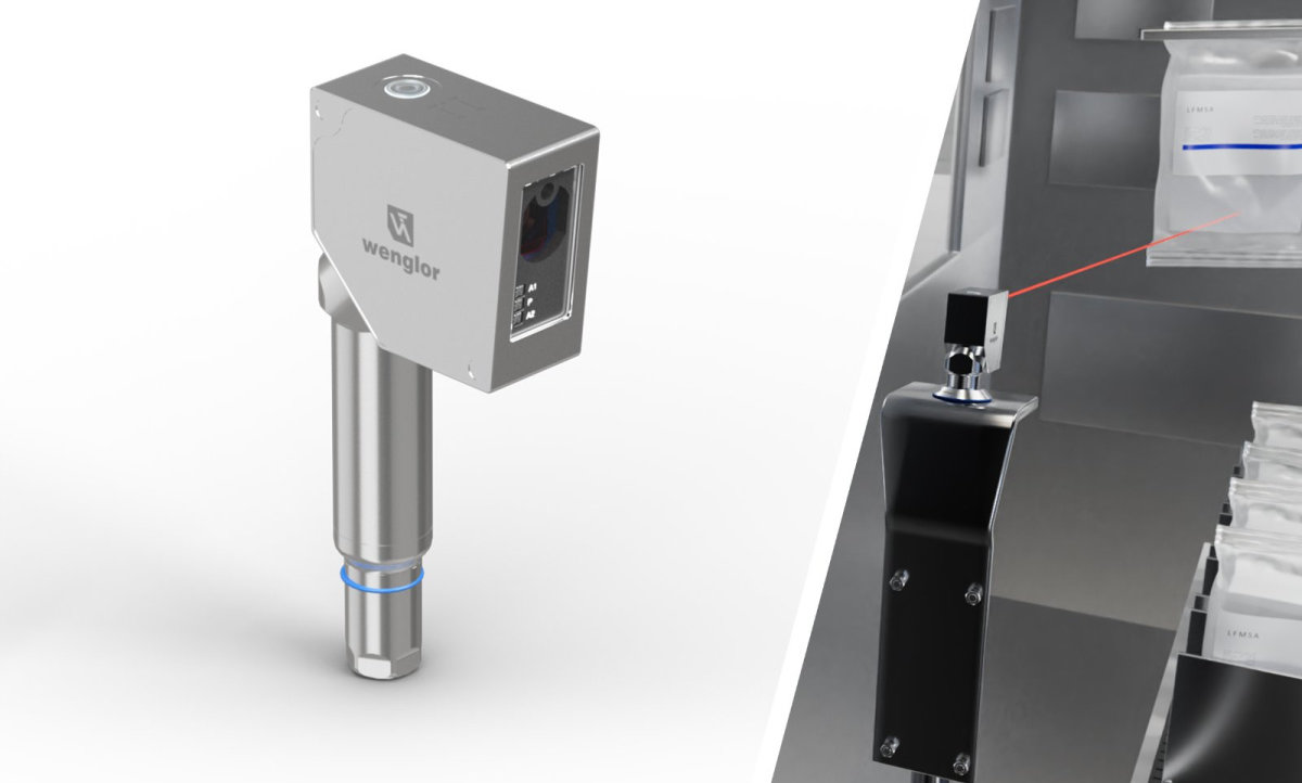 Hygienic P2PY111 time-of-flight sensor from Wenglor in a stainless steel housing