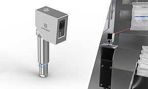 Hygienic P2PY111 time-of-flight sensor from Wenglor in a stainless steel housing