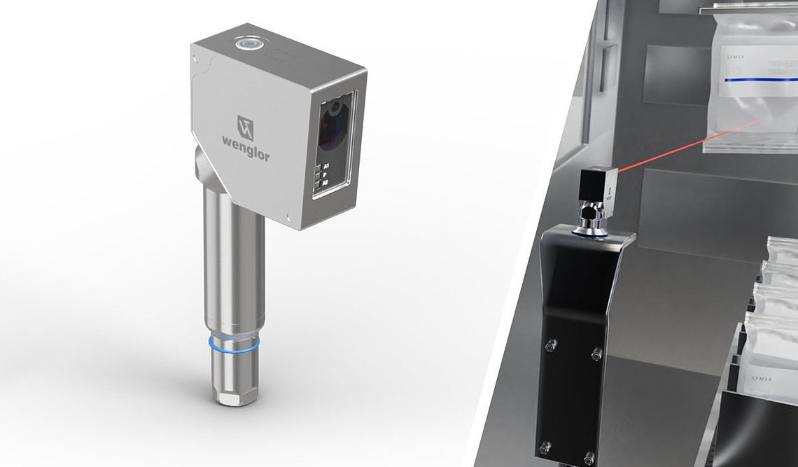 Hygienischer Lichtlaufzeitsensor P2PY111 von Wenglor in Edelstahlgehäuse
