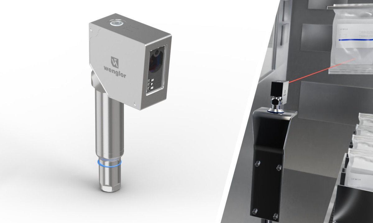 Hygienischer Lichtlaufzeitsensor P2PY111 von Wenglor in Edelstahlgehäuse