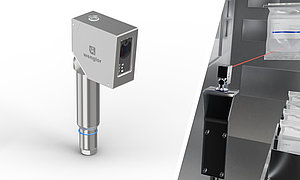 Hygienischer Lichtlaufzeitsensor P2PY111 von Wenglor in Edelstahlgehäuse