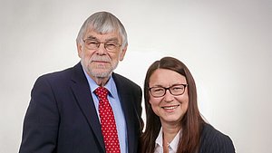 LUM-Geschäftsführer Prof. Dr. Dr. Dietmar Lerche (links) und CEO Susanne Lerche-Merchant (rechts)