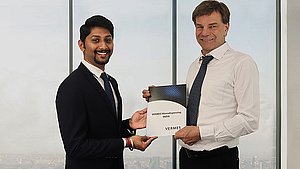 Juergen Staedtler, CEO Vermes, Goutham Sharma, GF Vermes Microdispensing Indien