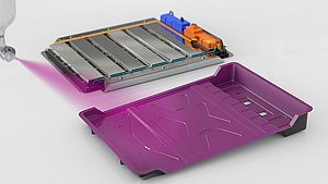 Aufspritzen Lack Batteriegehäuse