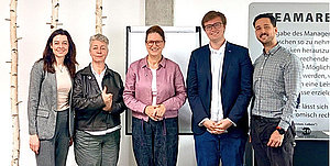 Christine Singer visiting Betz-Chrom in Gräfelfing. The company offers hard chrome and electroless nickel coating processes.
