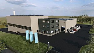 Baustelle für die neue Galvanik der Niedax Group in St. Katharinen