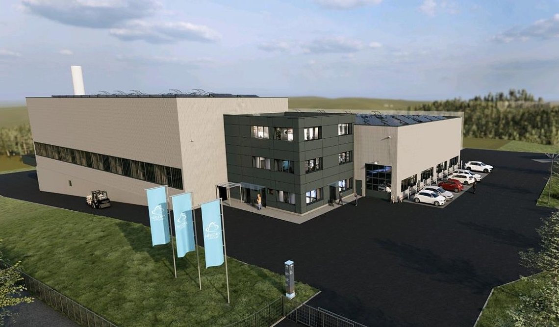 Baustelle für die neue Galvanik der Niedax Group in St. Katharinen