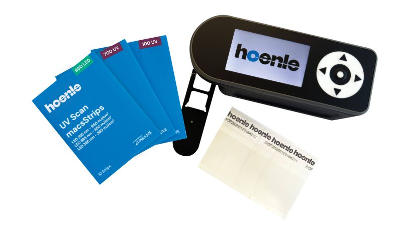 Das UV-Dosismesssystem UV Scan MACS von Hoenle mit den neuen macsStrips 950 LED