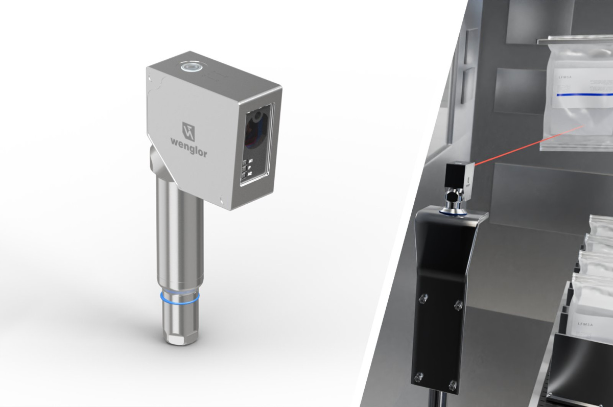 Hygienischer Lichtlaufzeitsensor P2PY111 von Wenglor in Edelstahlgehäuse