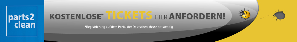 Kostenlose Tickets für Besucher der parts2clean in Stuttgart